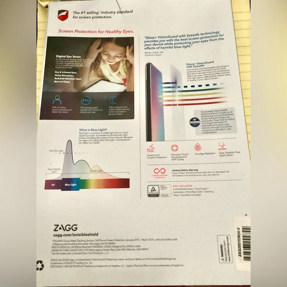 New! iPad Mini Screen + Eye Protector Vision Guard Visionguard